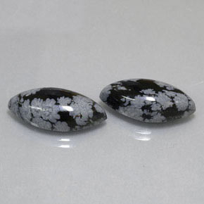 Achetez naturel ct noir obsidienne flocon de neige gems, marquise, en provenance mexique chez gemselect. en stock, livraison internationale!