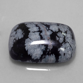Obsidienne flocon de neige multicolore naturelle coupe coussin, 10,37 ct, opaque