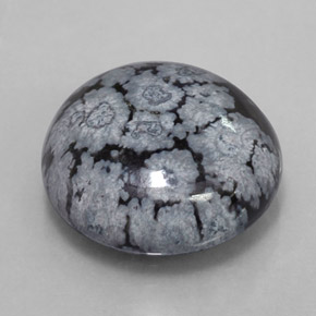 Obsidienne flocon de neige multicolore naturelle coupe roude, 8,74 ct, opaque