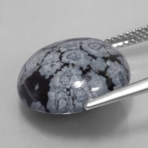Obsidienne flocon de neige multicolore naturelle coupe roude, 8,74 ct, opaque