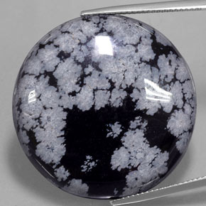 Obsidienne flocon de neige multicolore naturelle coupe roude, 47,26 ct, opaque