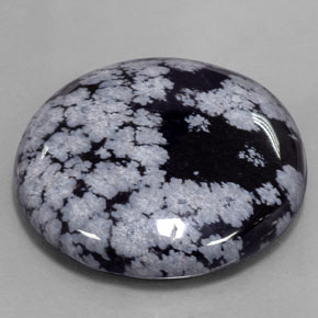 Obsidienne flocon de neige multicolore naturelle coupe roude, 47,26 ct, opaque