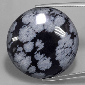 Obsidienne flocon de neige multicolore naturelle coupe roude, 30,41 ct, opaque