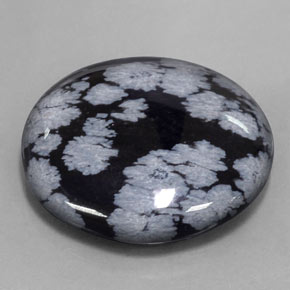Obsidienne flocon de neige multicolore naturelle coupe roude, 30,41 ct, opaque
