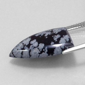 Obsidienne flocon de neige multicolore naturelle forme fantaisie, 9,17 ct, opaque