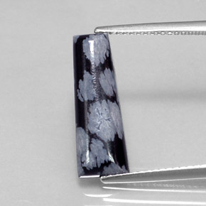 Obsidienne flocon de neige Flocon de neige naturelle Forme fantaisie, 3.20 ct, Opaque