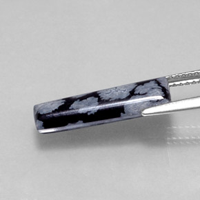 Obsidienne flocon de neige Flocon de neige naturelle Forme fantaisie, 3.20 ct, Opaque