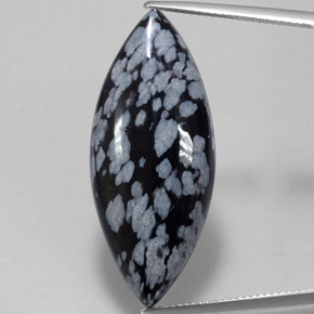 Obsidienne flocon de neige multicolore naturelle marquise, 21,00 ct, opaque