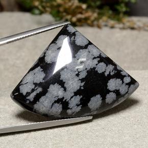 Obsidienne flocon de neige Multicolore naturelle Forme fantaisie, 40.57 ct, Opaque