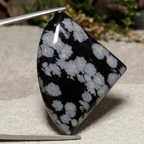 Obsidienne flocon de neige Multicolore naturelle Forme fantaisie, 40.57 ct, Opaque