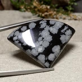 Obsidienne flocon de neige Multicolore naturelle Forme fantaisie, 40.57 ct, Opaque