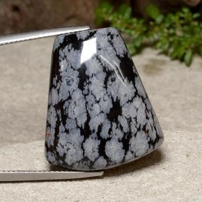 Obsidienne flocon de neige multicolore naturelle forme fantaisie, 26,02 ct, opaque