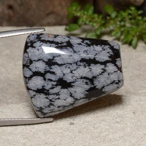 Obsidienne flocon de neige multicolore naturelle forme fantaisie, 26,02 ct, opaque