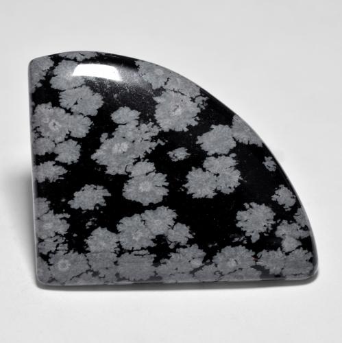 Obsidienne flocon de neige multicolore naturelle forme fantaisie, 44,61 ct, opaque
