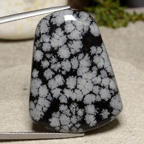 Obsidienne flocon de neige Multicolore naturelle Forme fantaisie, 37.24 ct, Opaque