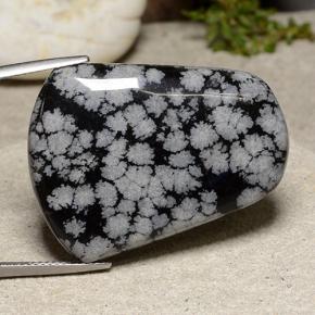 Obsidienne flocon de neige Multicolore naturelle Forme fantaisie, 37.24 ct, Opaque