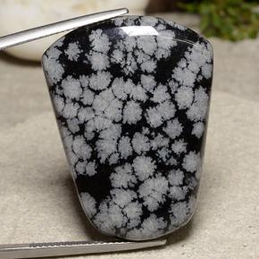 Obsidienne flocon de neige Multicolore naturelle Forme fantaisie, 37.24 ct, Opaque