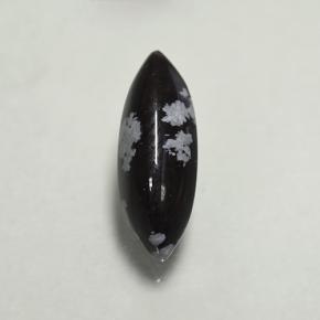 Obsidienne flocon de neige multicolore naturelle marquise, 1,92 ct, opaque