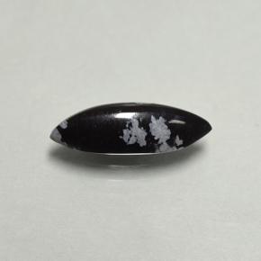 Obsidienne flocon de neige multicolore naturelle marquise, 1,92 ct, opaque