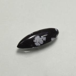 Obsidienne flocon de neige multicolore naturelle marquise, 1,92 ct, opaque
