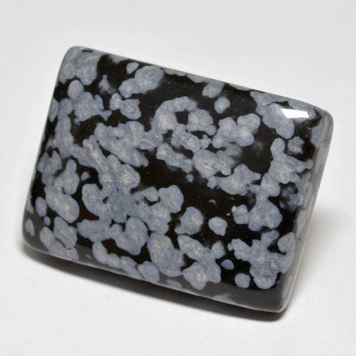 Obsidienne flocon de neige multicolore naturelle baguette, 44,90 ct, opaque