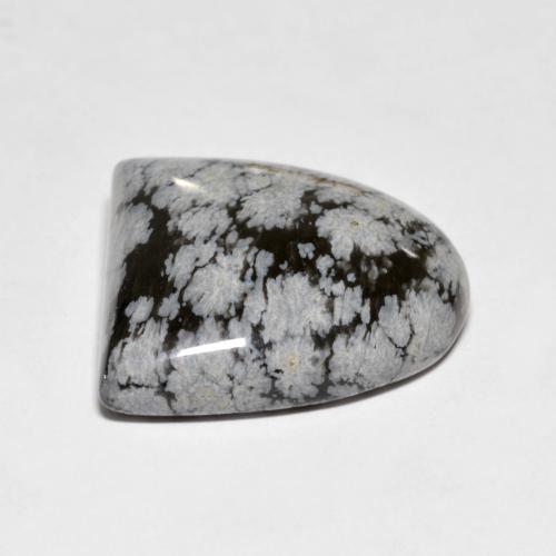 Obsidienne flocon de neige multicolore naturelle forme fantaisie, 22,24 ct, opaque