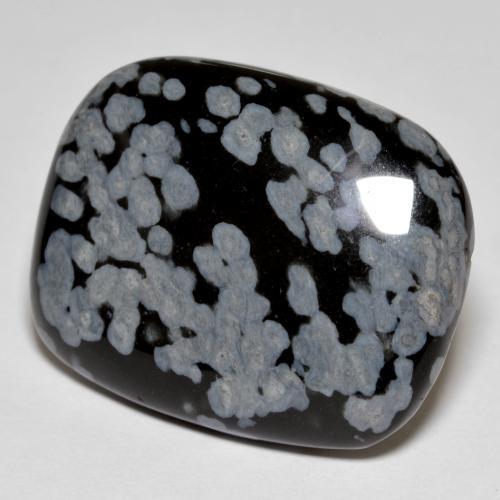 Obsidienne flocon de neige Multicolore naturelle Coupe coussin, 21,56 ct, Opaque