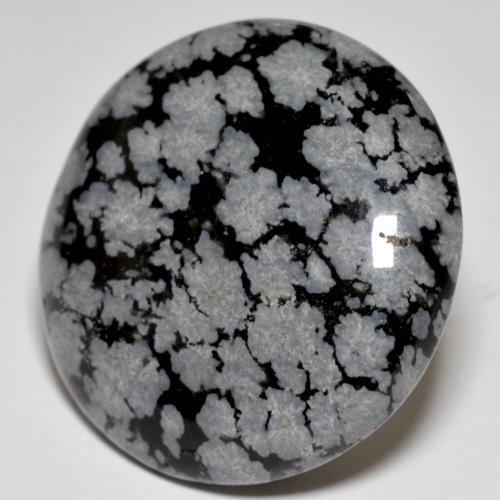 Obsidienne flocon de neige Multicolore naturelle Coupe roude, 28.64 ct, Opaque