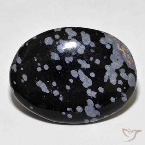 Obsidienne flocon de neige Multicolore naturelle Coupe ovale, 20.88 ct, Opaque