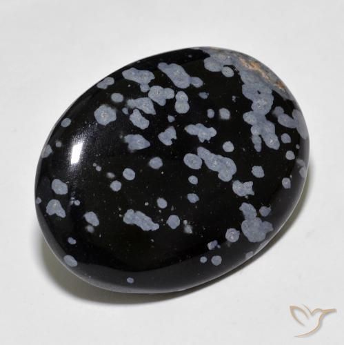 Obsidienne flocon de neige Multicolore naturelle Coupe ovale, 20.88 ct, Opaque
