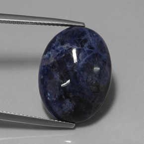 Sodalite bleue naturelle coupe ovale, 11,75 ct, opaque