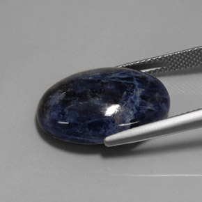 Sodalite bleue naturelle coupe ovale, 11,75 ct, opaque