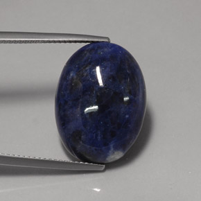 Sodalite bleue naturelle coupe ovale, 12,23 ct, opaque