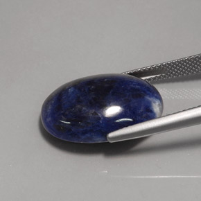 Sodalite bleue naturelle coupe ovale, 12,23 ct, opaque