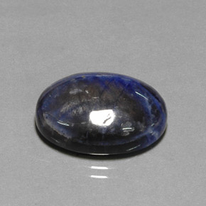 Sodalite bleue naturelle coupe ovale, 12,79 ct, opaque