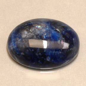 Sodalite bleue naturelle coupe ovale, 12,79 ct, opaque