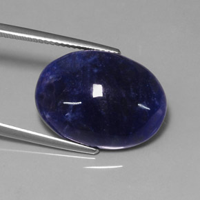 Sodalite bleue naturelle coupe ovale, 11,35 ct, opaque
