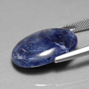Sodalite bleue naturelle coupe ovale, 10,96 ct, opaque