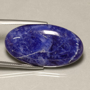 Sodalite Violet Bleu naturelle Coupe ovale, 24.08 ct, Opaque