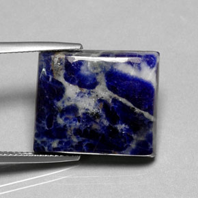 Sodalite bleue naturelle baguette, 16,13 ct, opaque