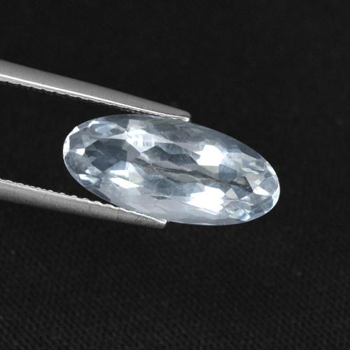 Sodalite blanc naturelle coupe ovale, 2,85 ct, VS
