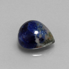 Sodalite bleu violet naturelle en forme de poire, 4,22 ct, opaque