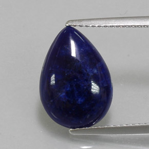 Sodalite bleue naturelle en forme de poire, 3,20 ct, opaque