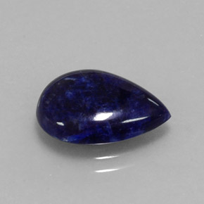 Sodalite bleue naturelle en forme de poire, 3,20 ct, opaque