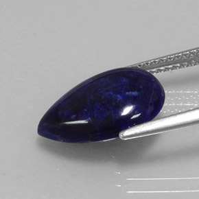 Sodalite bleue naturelle en forme de poire, 3,20 ct, opaque