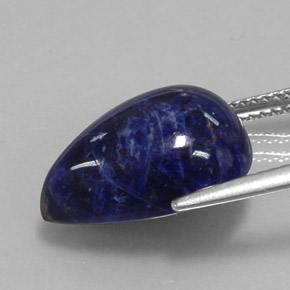 Sodalite Violet Bleu naturelle En forme de poire, 9.48 ct, Opaque