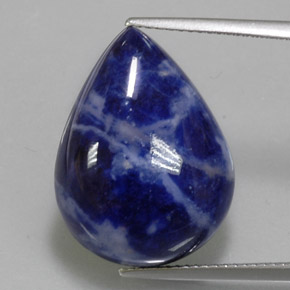 Sodalite Violet Bleu naturelle En forme de poire, 14.54 ct, Opaque