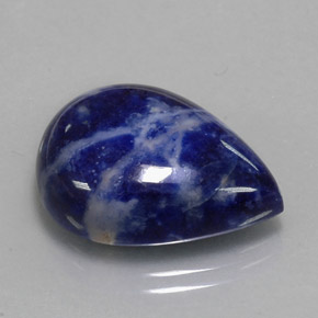 Sodalite Violet Bleu naturelle En forme de poire, 14.54 ct, Opaque