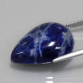 Sodalite Violet Bleu naturelle En forme de poire, 14.54 ct, Opaque