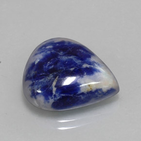 Sodalite Violet Bleu naturelle En forme de poire, 12.26 ct, Opaque
